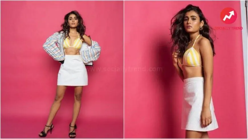Shalini Pandey Uses BTS Butter As She Flashes Her Abs in Bikini Top Paired With White Skirt in Instagram Reel