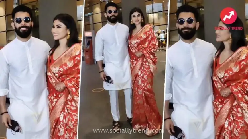 Mouni Roy and Suraj Nambiar Look Stylish at the Airport As They Make Their First Public Appearance Post Marriage – WATCH