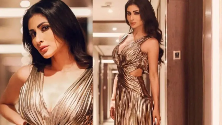 Mouni Roy Is A Vision To Behold In This Gold Metallic Gown