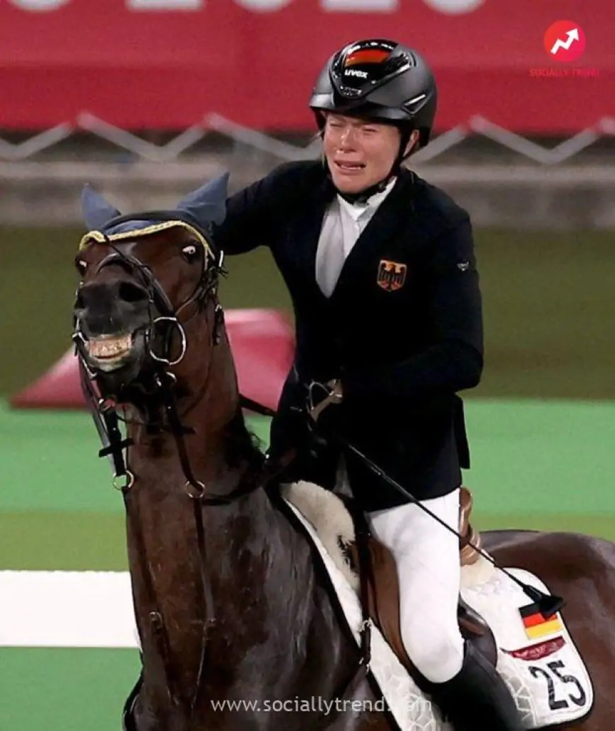Crying Olympic Rider And Malevolent Horse