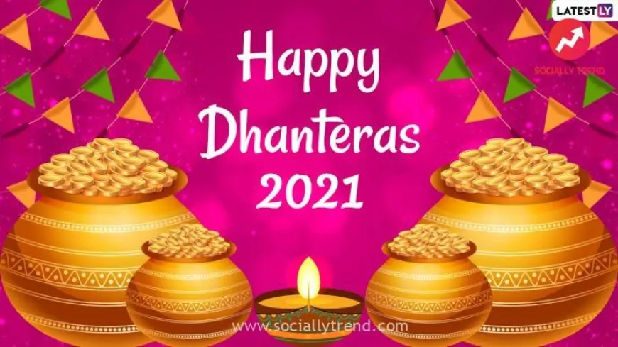 Dhanteras 2021 Images & Happy Diwali in Advance Wishes for Free Download Online: Send Dhantrayodashi Greetings, Shubh Deepawali GIFs, SMS and Messages to Family and Friends