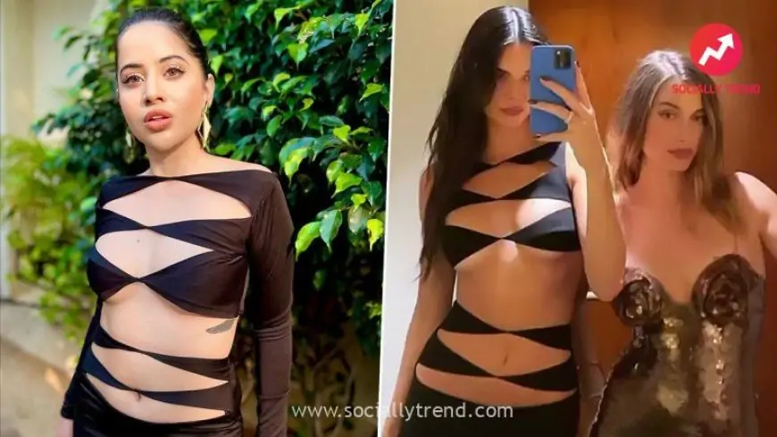 Urfi Javed Copies Kendall Jenner’s Black Cut-Out Risqué Dress and Nah We Ain't Kidding! (View Pics)