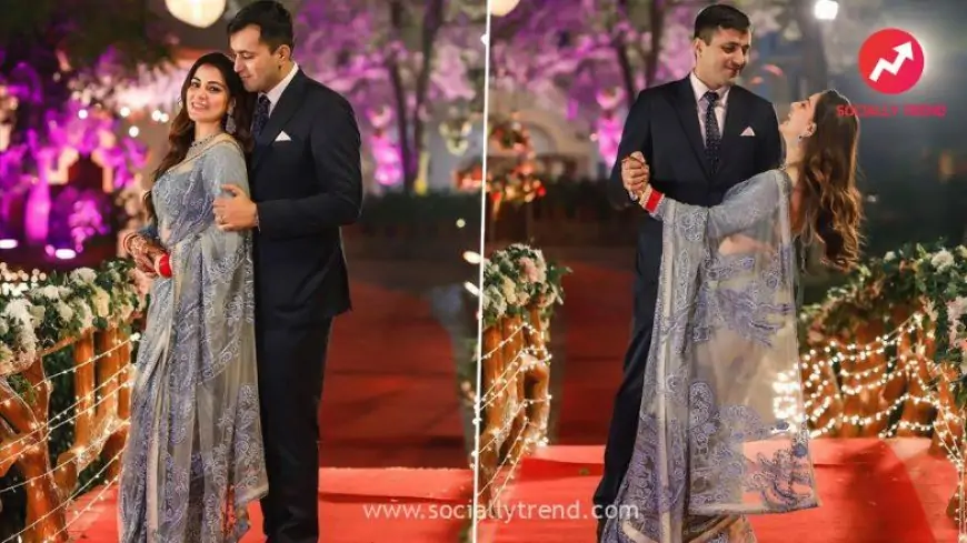 Shraddha Arya Shares Pictures as a Married Woman, Dons a Gorgeous Grey Saree for the Wedding Receptions (View Pics)