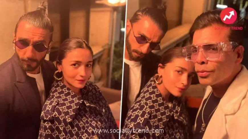 Rocky Aur Rani Ki Prem Kahani’s Ranveer Singh and Alia Bhatt’s Night Out With Karan Johar in Delhi Is Uber Stylish (View Pics)