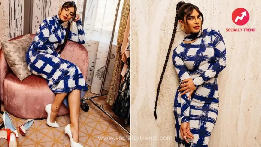 Priyanka Chopra Jonas Opts for Chequered Dress and Long Braid For Day One of The Matrix Resurrections Press Week (View Pics)